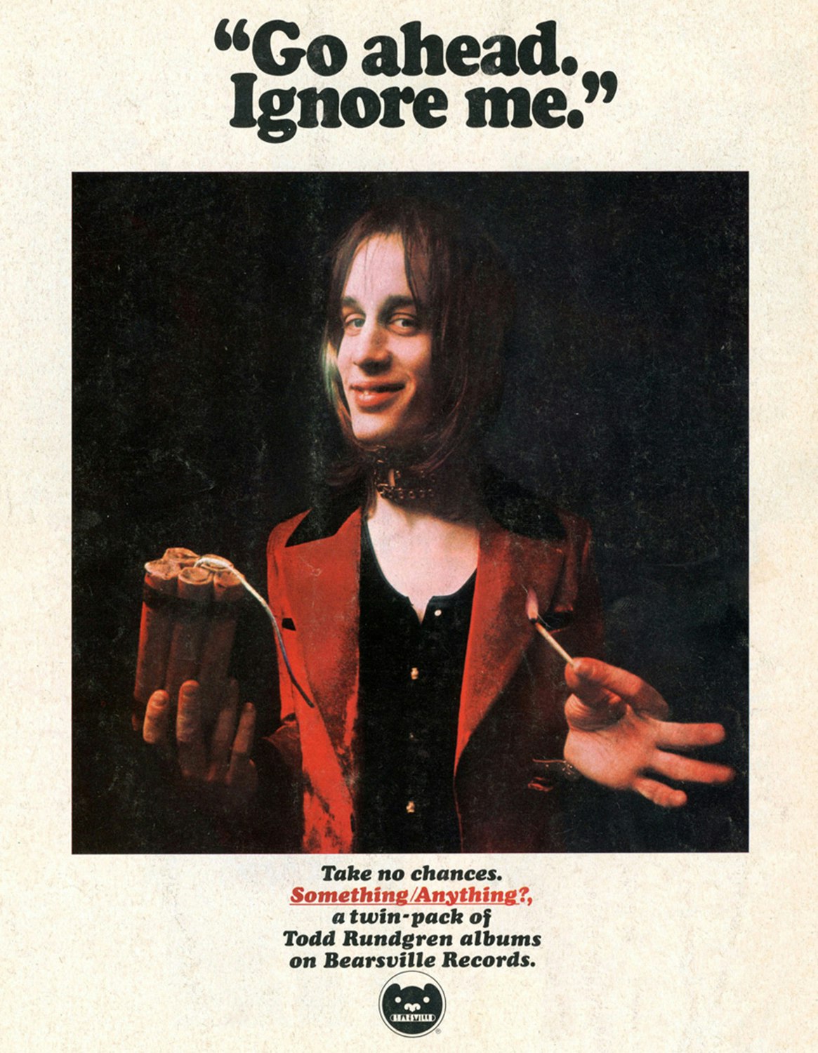 Advertisement for <i>Something/Anything</i>.